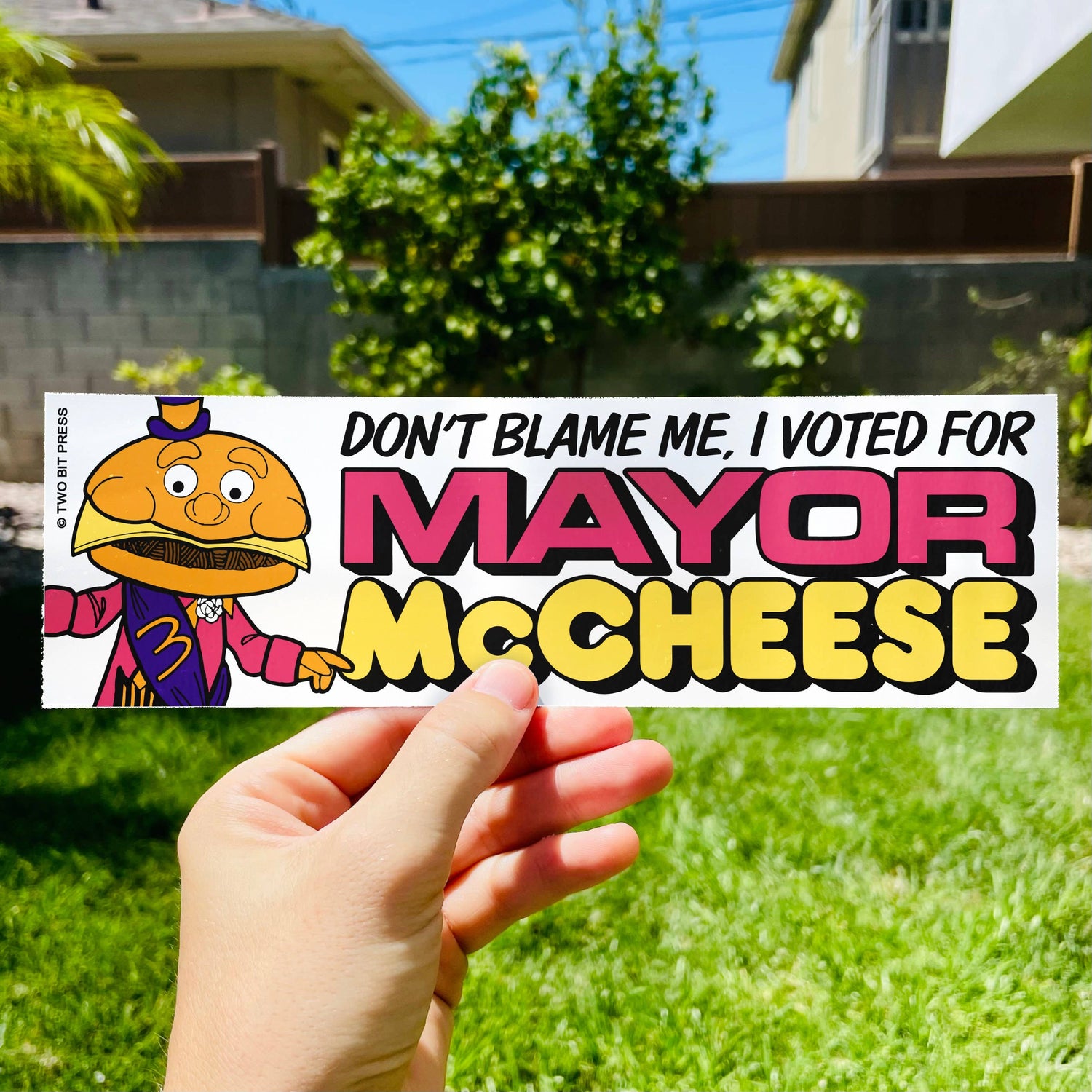 I Voted for Mayor McCheese Bumper Sticker