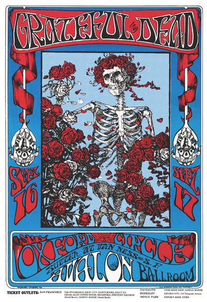 Grateful Dead Avalon Ballroom 24x36 Poster officially licensed Grateful Dead Avalon Ballroom poster