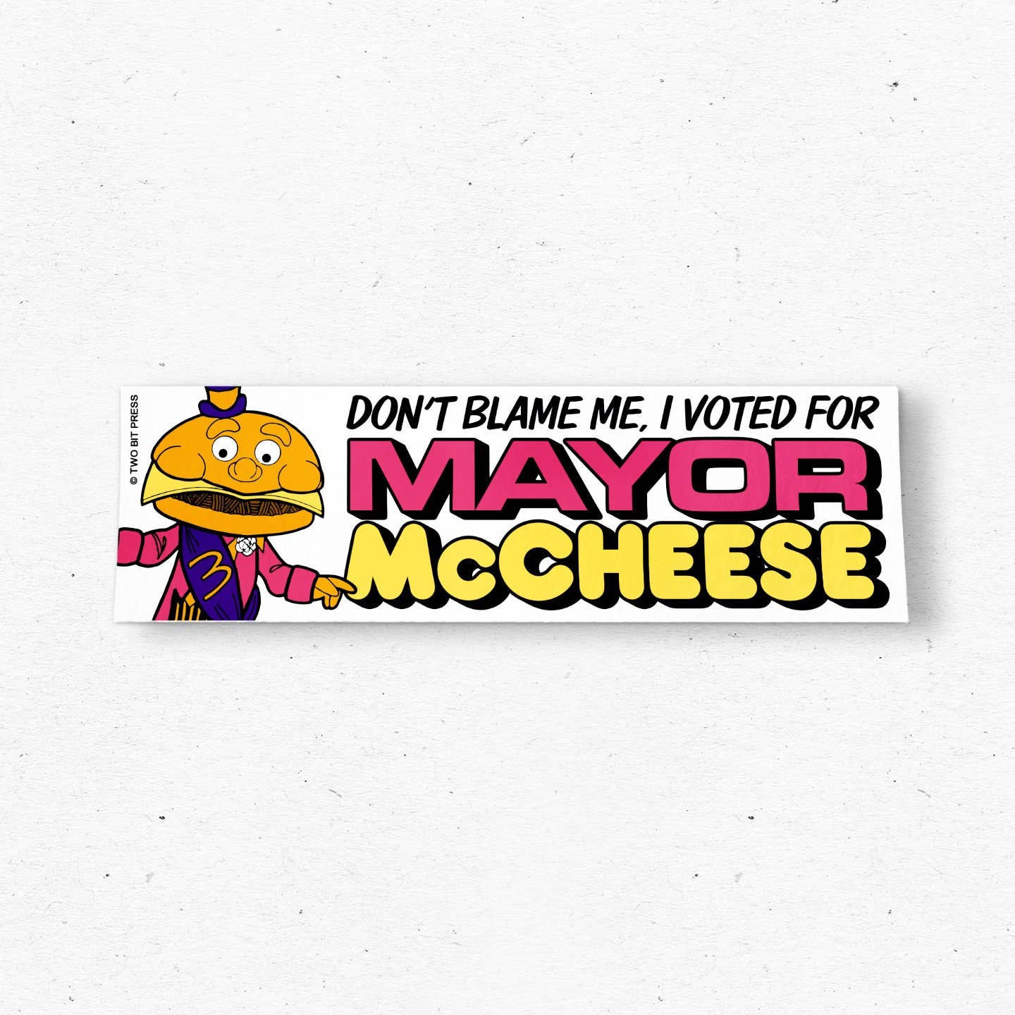 I Voted for Mayor McCheese Bumper Sticker