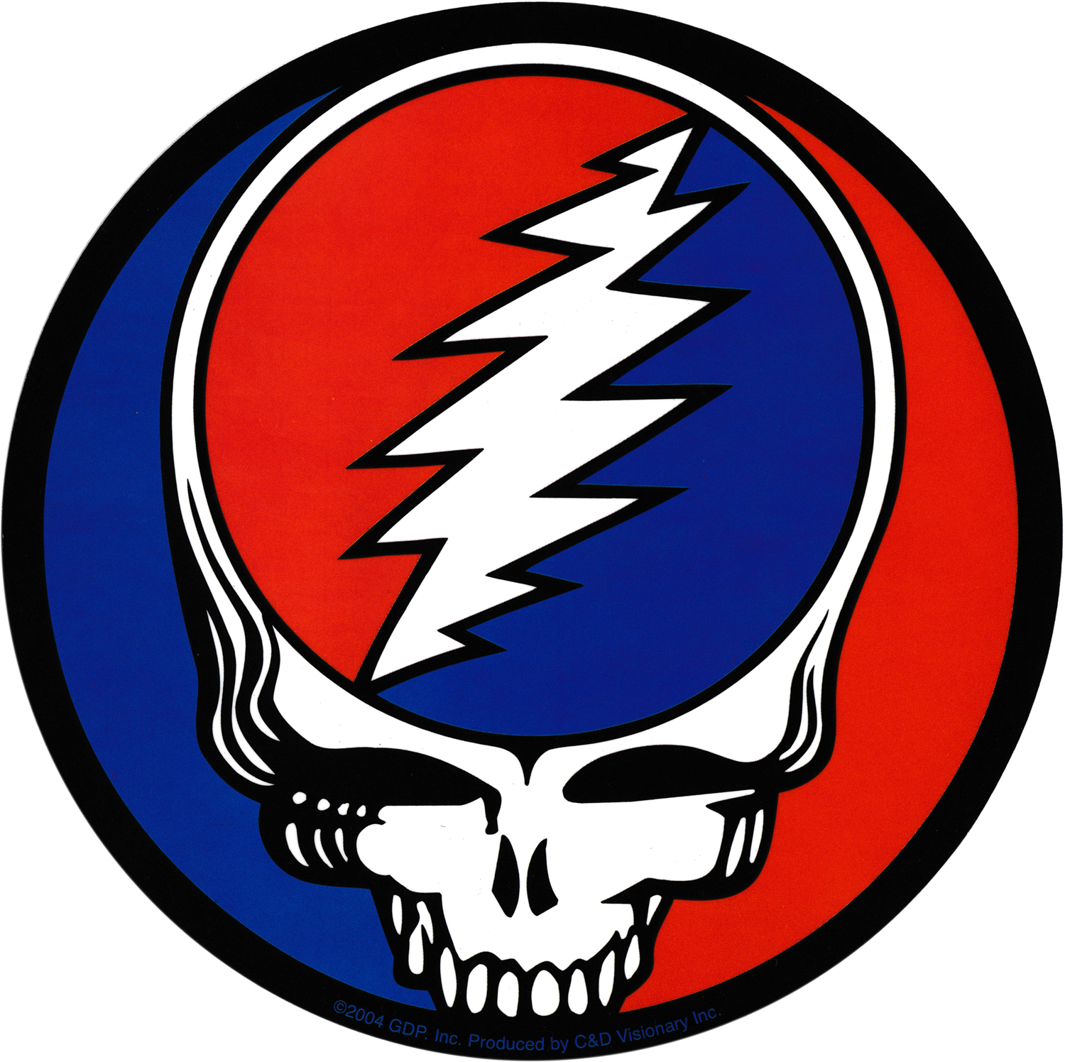 Grateful Dead - Steal Your Face With Black Border Sticker