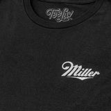 Miller High Life Logo Front and Back Print T-Shirt - Black