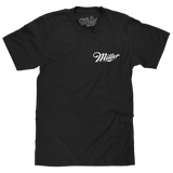 Miller High Life Logo Front and Back Print T-Shirt - Black