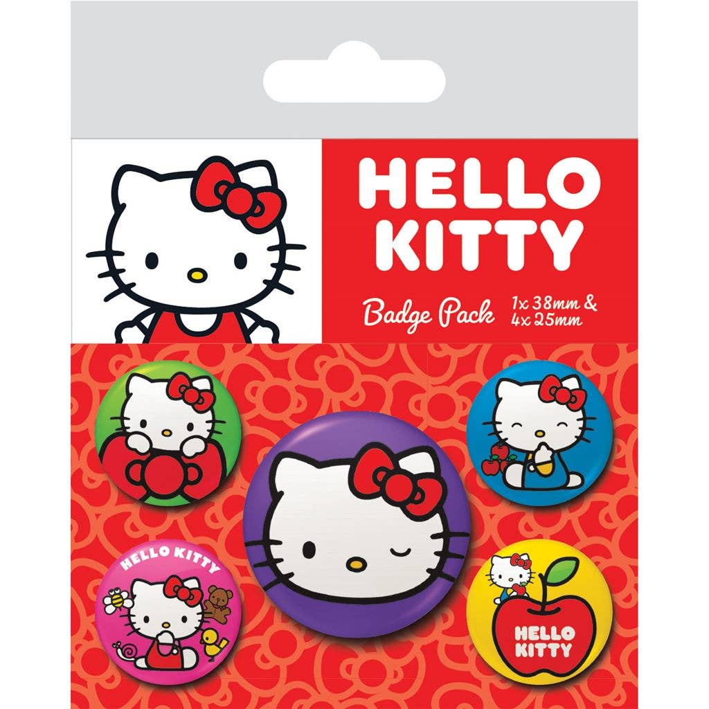 Hello Kitty (Colourful Poses) Badge Pack