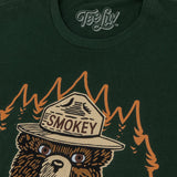 Smokey Bear Keep It Green Prevent Wildfires T-Shirt - Forest Green