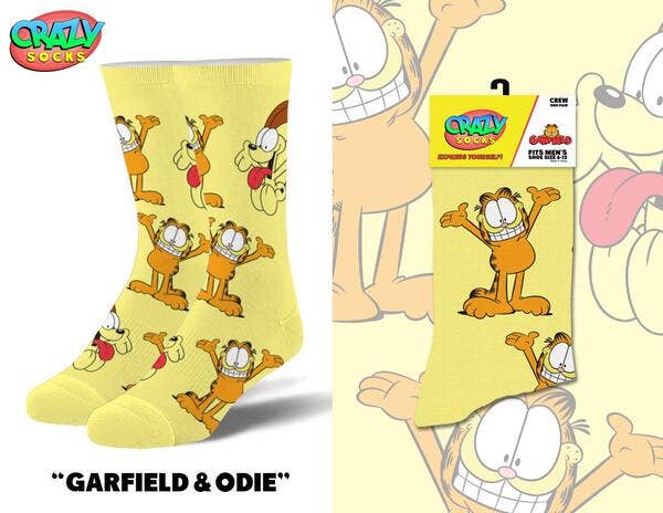 Garfield and Odie Socks