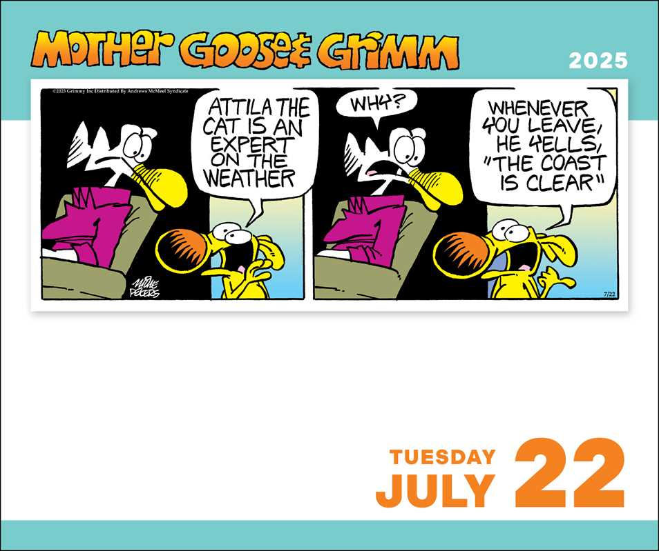 Mother Goose and Grimm 2025 Day-to-Day Calendar by Mike  Peters