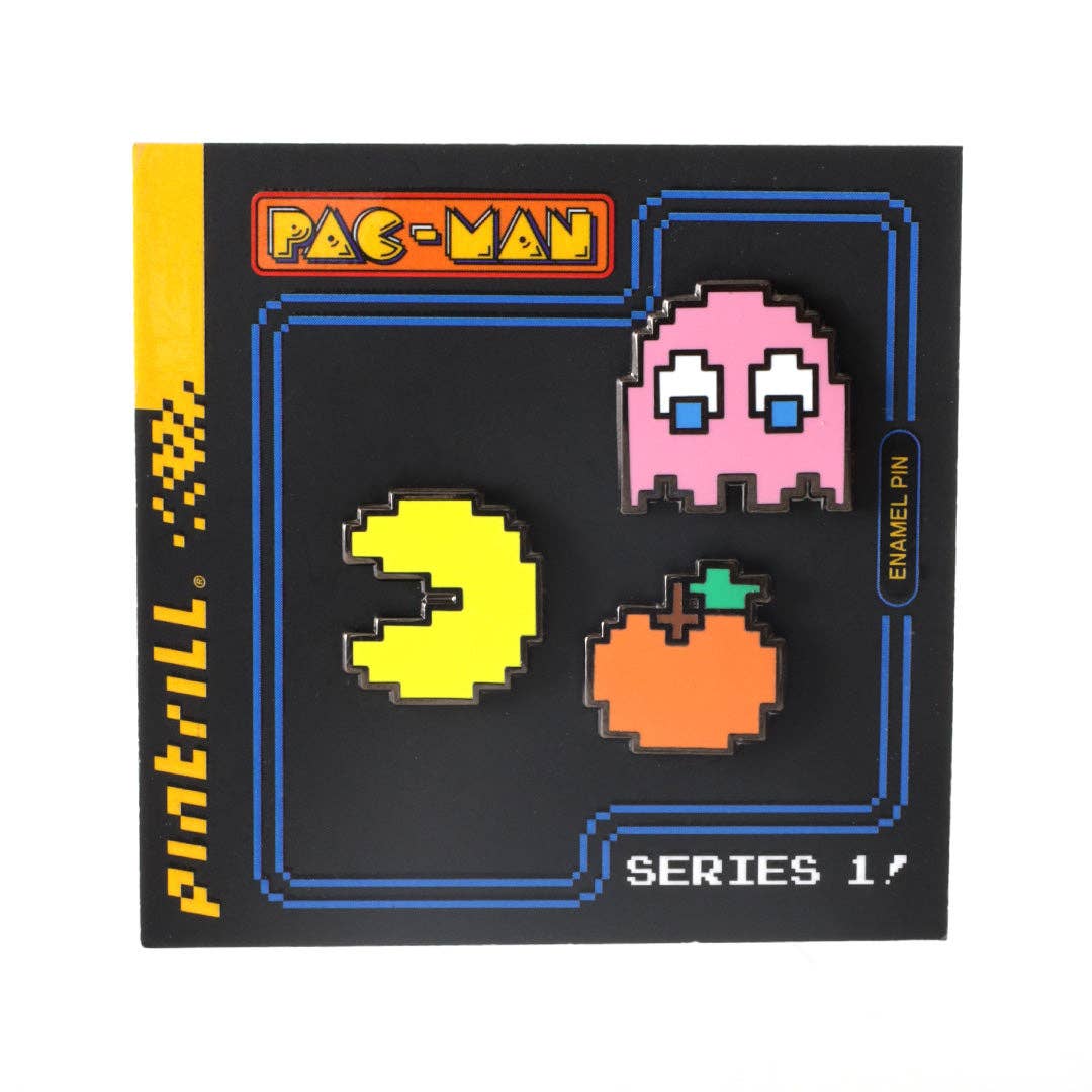 Pinkey Pacman PAC-MAN + Pinky Pin Set – Rerun the 80s