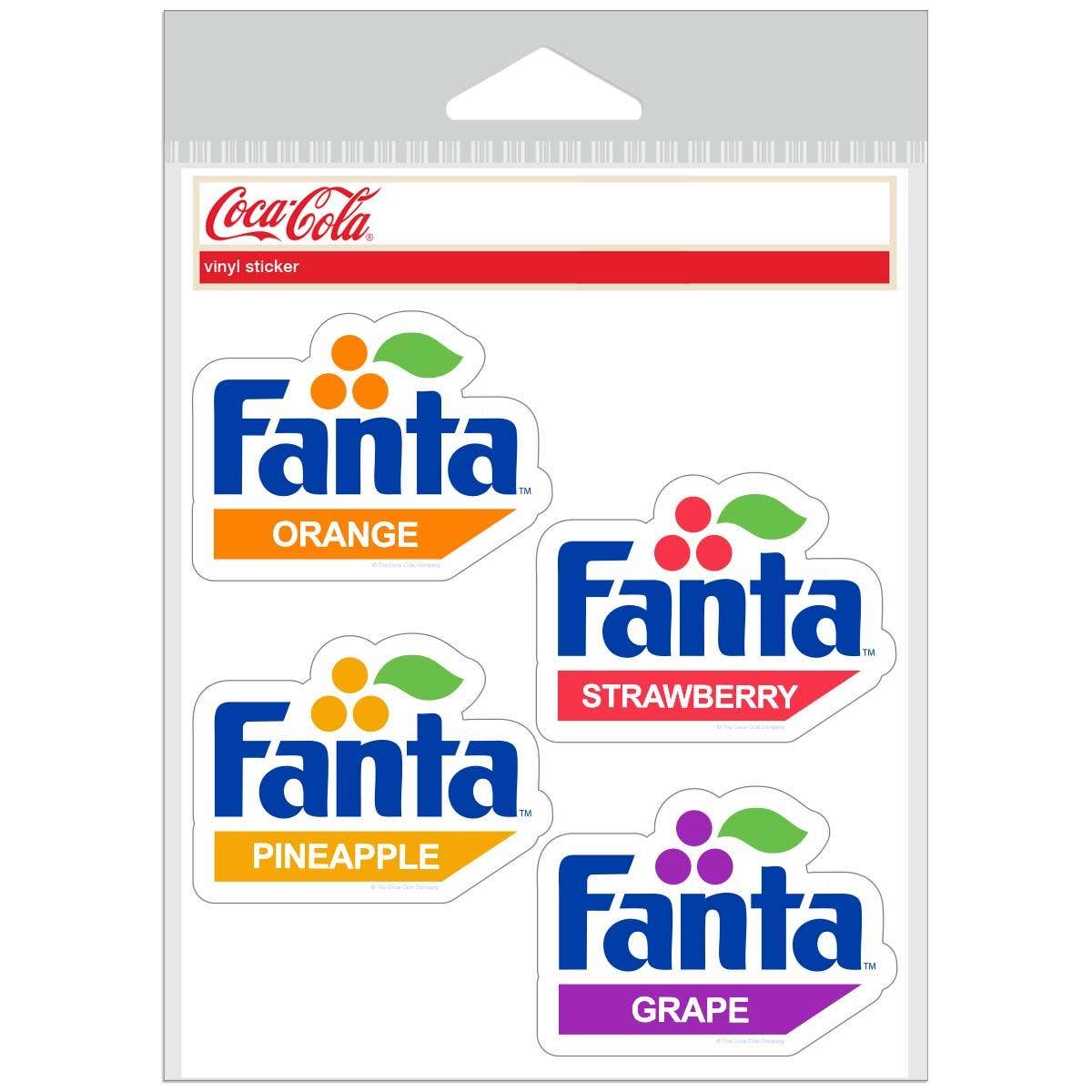Fanta Flavors 1980s Logos Sticker (Set of 4)