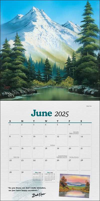 Bob Ross 2025 Wall Calendar by Bob  Ross