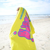 Bubble Gum Surf Wax Big Beach Towel Throwback