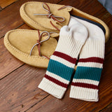 The Retro Stripe Socks: Kelly green/royal / One Size