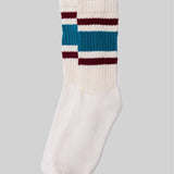 The Retro Stripe Socks: Kelly green/royal / One Size