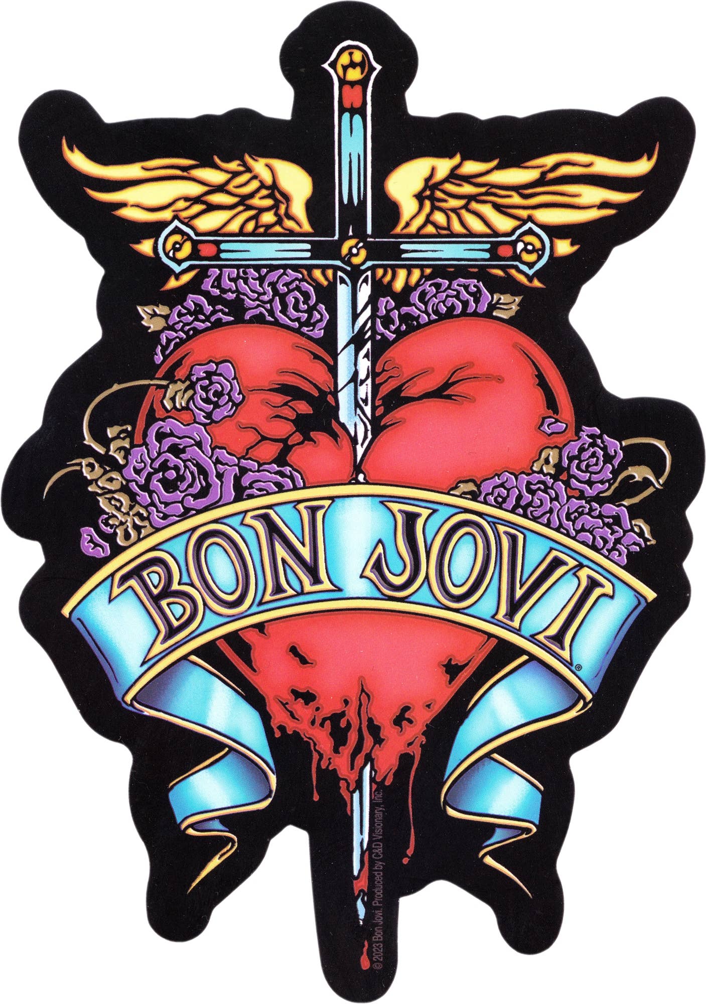 Bon Jovi - Heart And Sword Logo Sticker