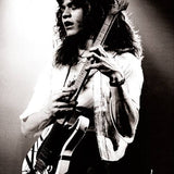 Eddie Van Halen Signed B&W Rock n Roll Music 24x36