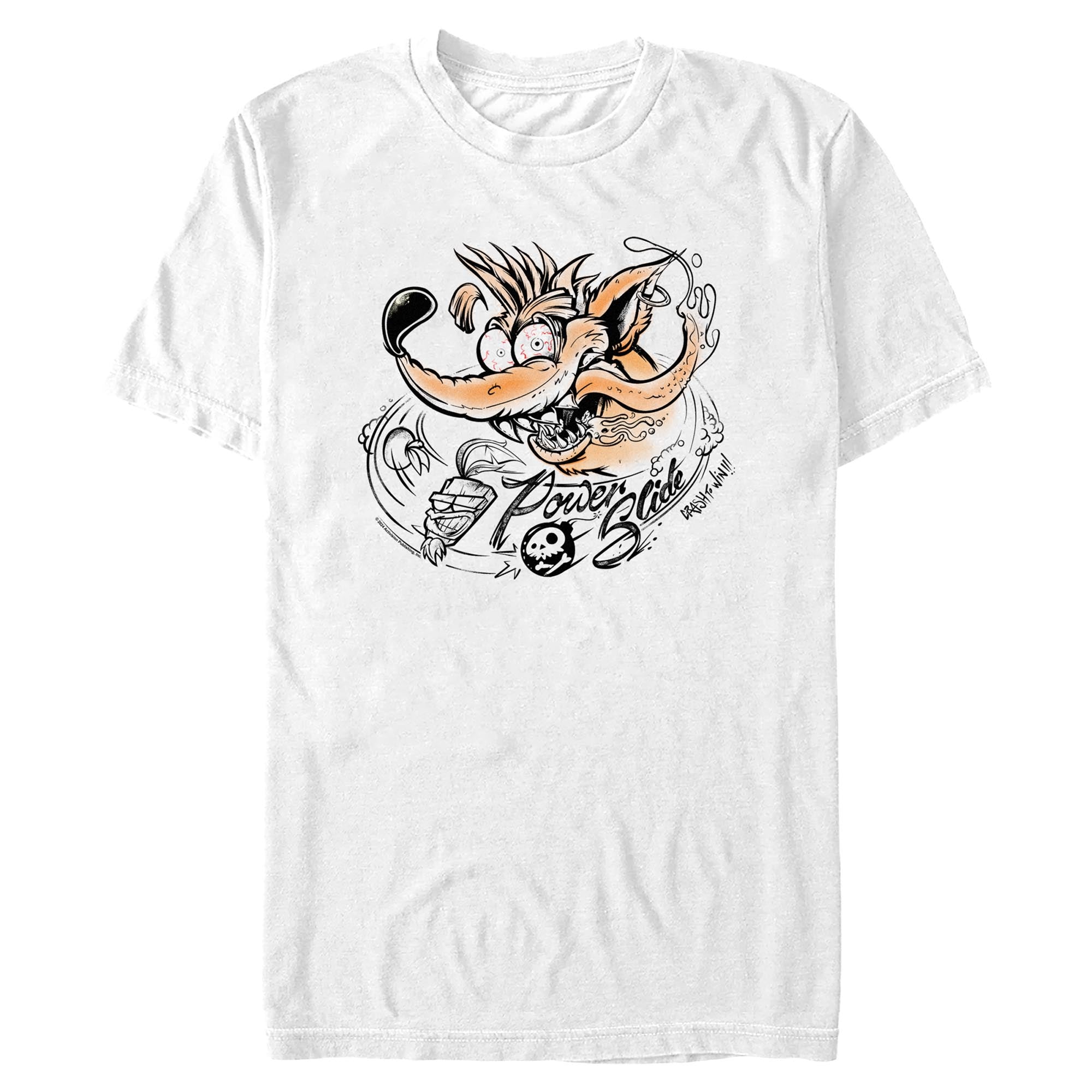 officially licensed Crash Bandicoot Power Slide T-Shirt tee