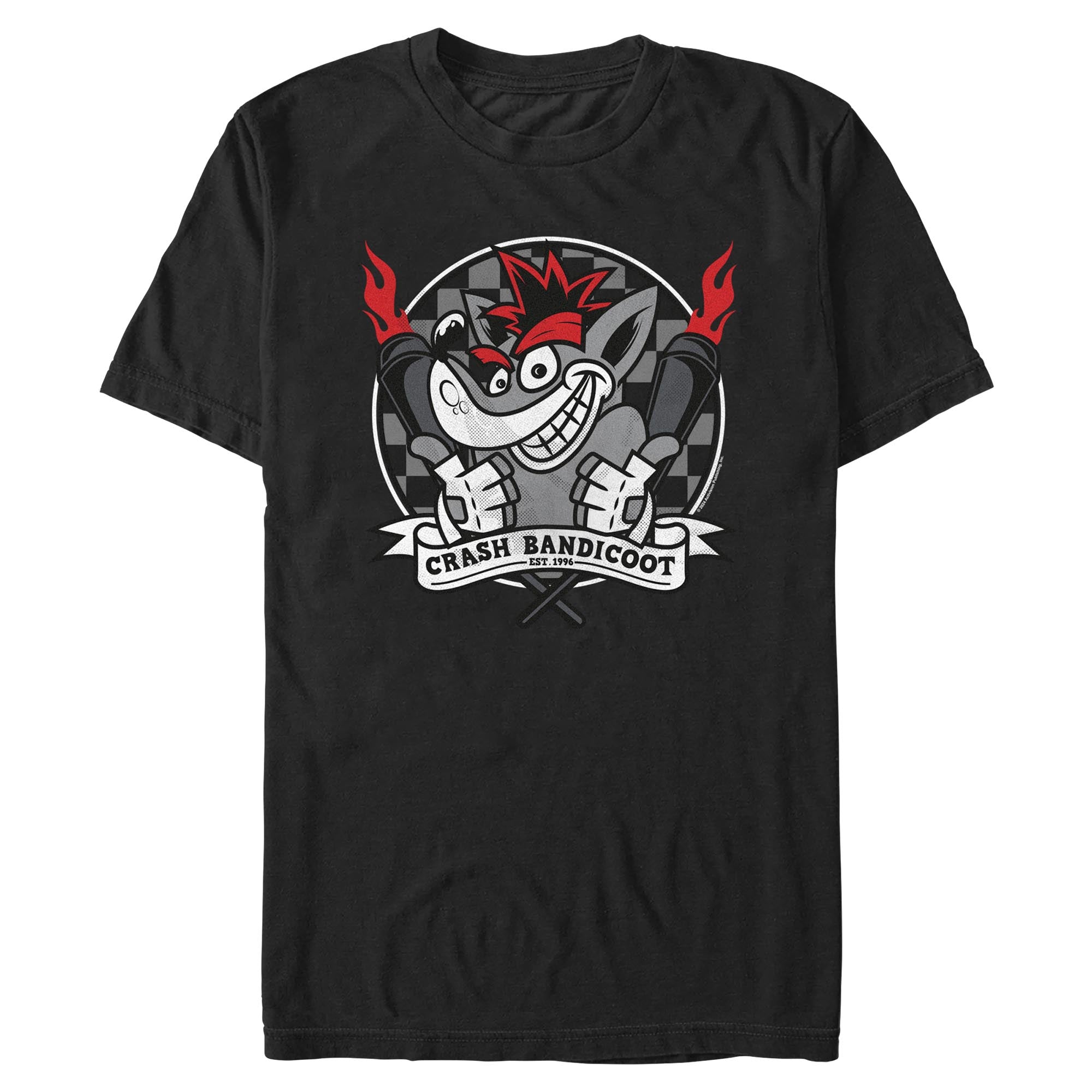 officially licensed Crash Bandicoot Vintage Cartoon T-Shirt tee