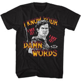 officially licensed Army of Darkness Know Your Words T-Shirt tee