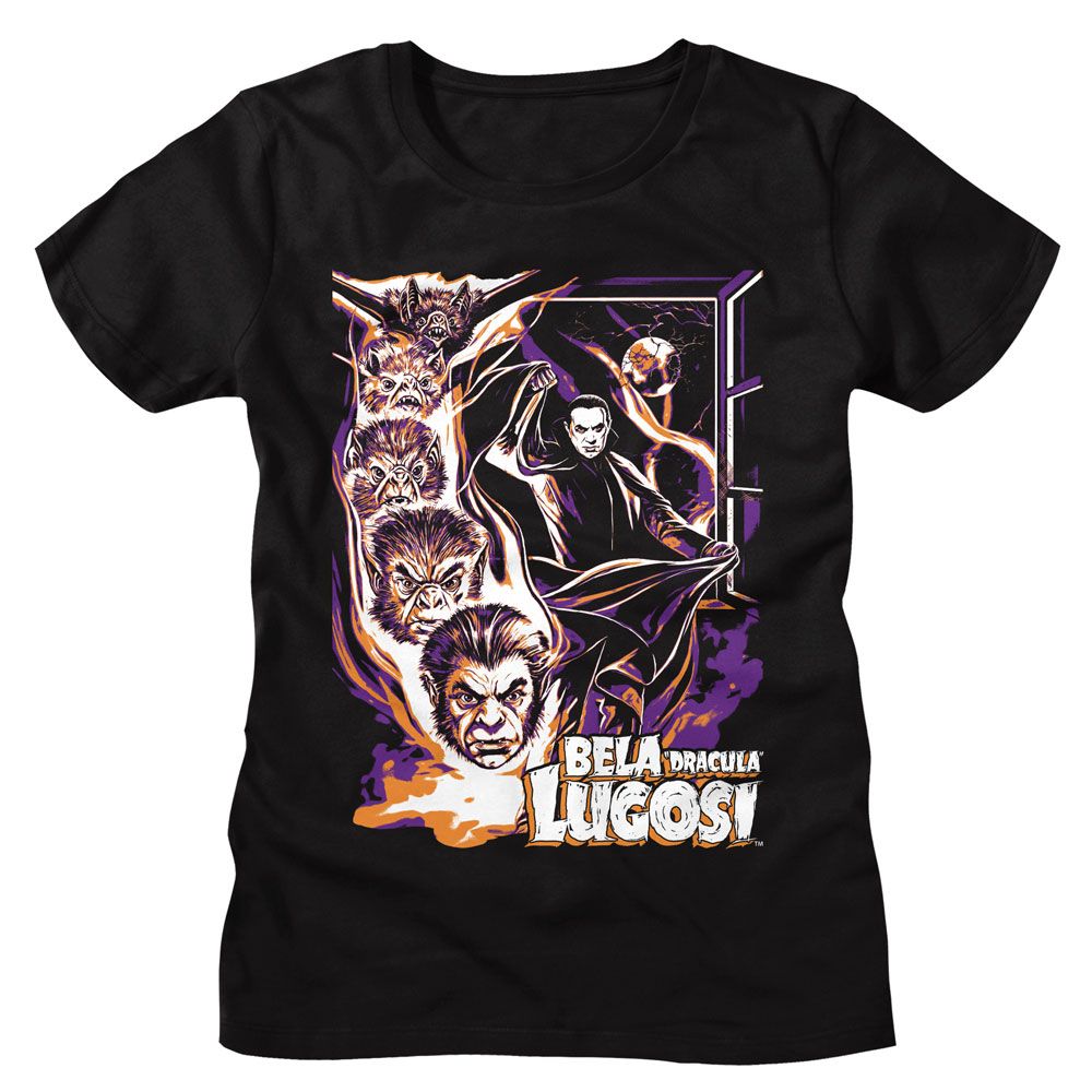 officially licensed Bela Lugosi Bat Transformation women's tee