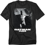 Black t-shirt with monochrome graphic of Michael Keaton’s Batman and bold “Batman 1989” text.