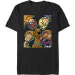 Vintage style Scooby-Doo cartoon t-shirt with Shaggy Velma Daphne Fred and Scooby-Doo