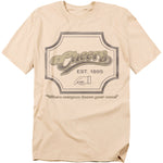 Beige t-shirt with Cheers logo, “Est. 1895,” a handshake emblem, and the phrase “Where everyone knows your name.”