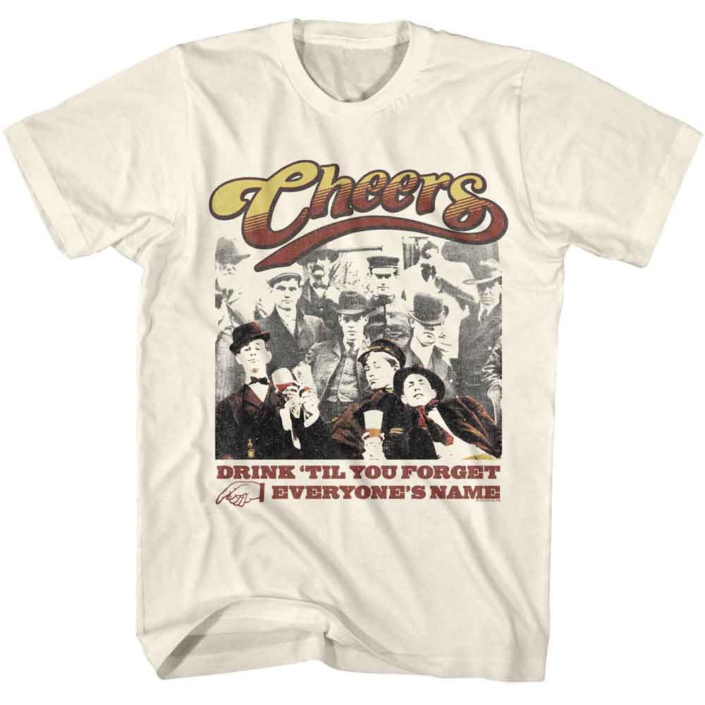 officially licensed Cheers Drink 'Til natural t-shirt