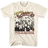 officially licensed Cheers Drink 'Til natural t-shirt