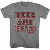officially licensed Cheers Beer and Nuts graphite heather t-shirt