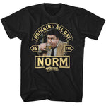 officially licensed Cheers Drinking Is the Norm black t-shirt