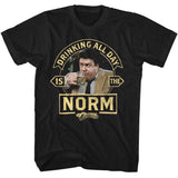 officially licensed Cheers Drinking Is the Norm black t-shirt