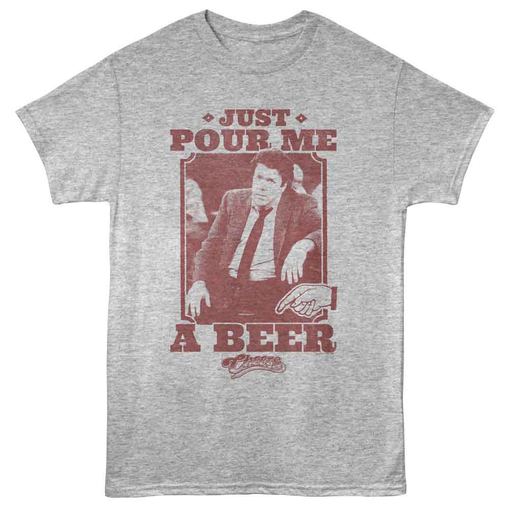 officially licensed Cheers Pour Me a Beer gray heather t-shirt