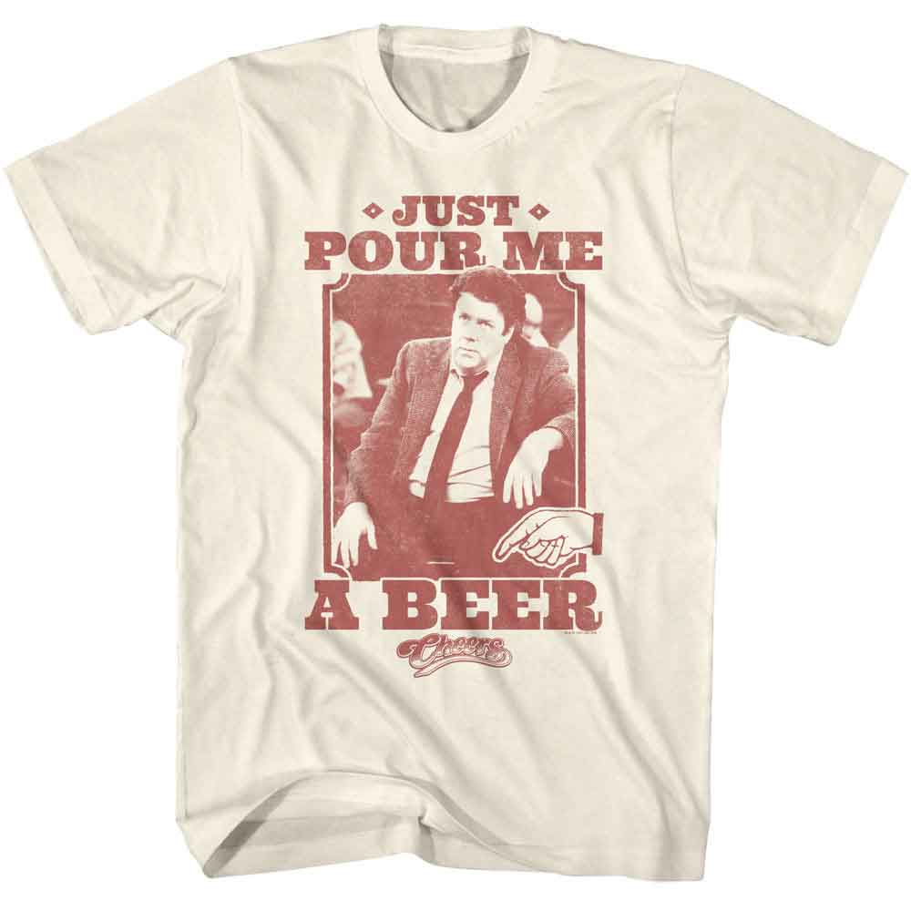 officially licensed Cheers Pour Me a Beer natural t-shirt