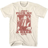 officially licensed Cheers Pour Me a Beer natural t-shirt