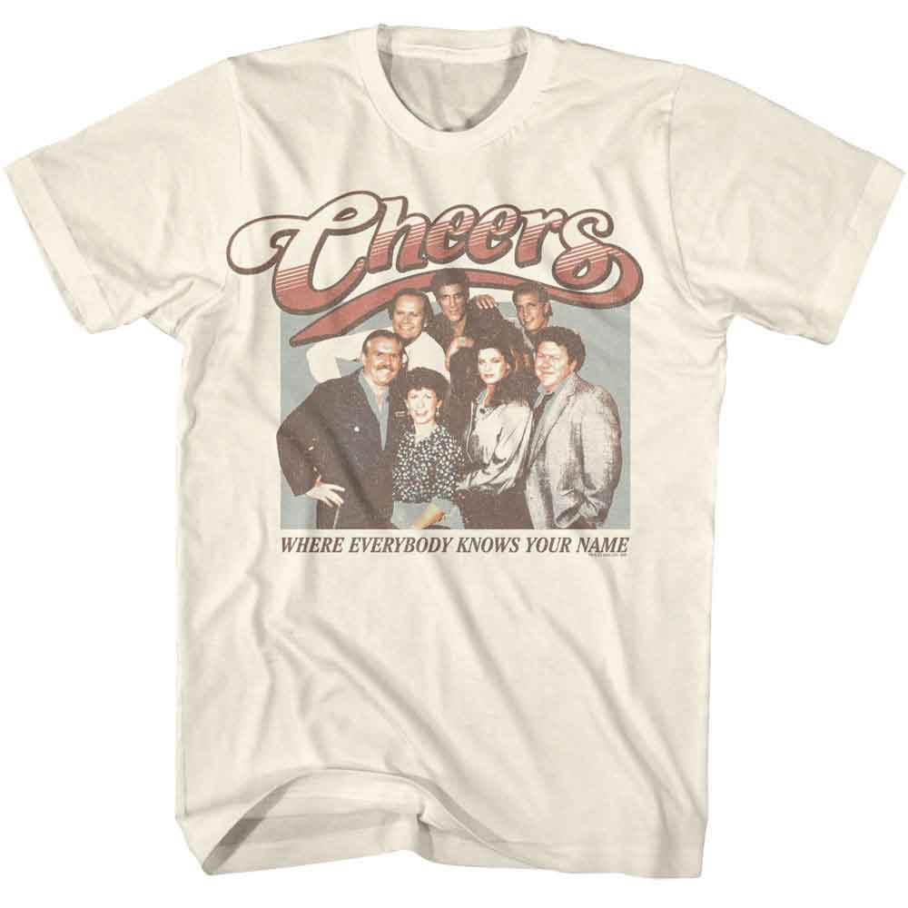 officially licensed Cheers cast group photo natural t-shirt