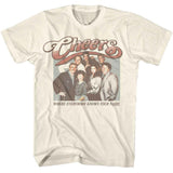 officially licensed Cheers cast group photo natural t-shirt