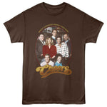 officially licensed Cheers cast group shot dark chocolate t-shirt