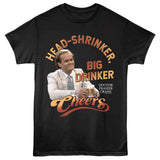 officially licensed Cheers Head Shrinker black t-shirt