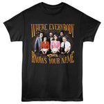 officially licensed Cheers Everybody Knows Your Name black t-shirt
