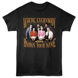 officially licensed Cheers Everybody Knows Your Name black t-shirt