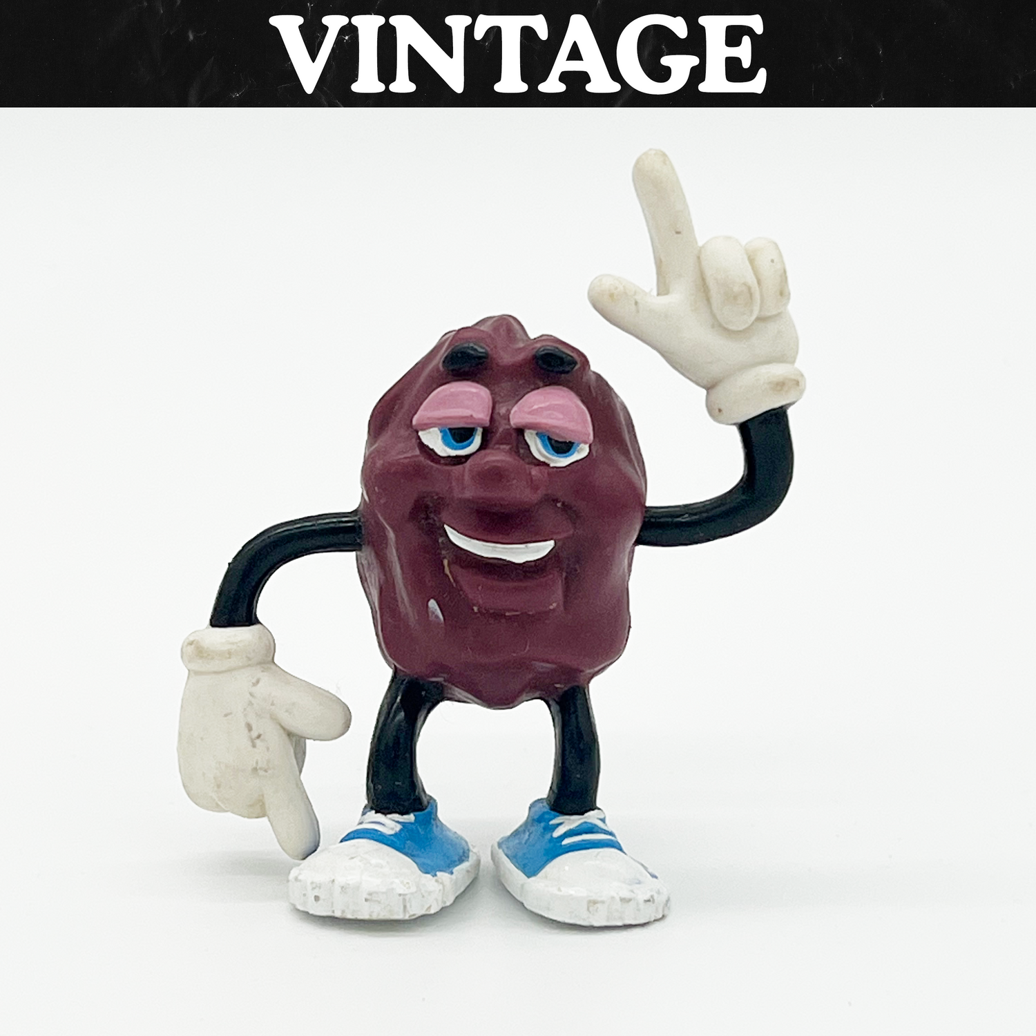 Vintage California Raisins Pointing Blue PVC Figure