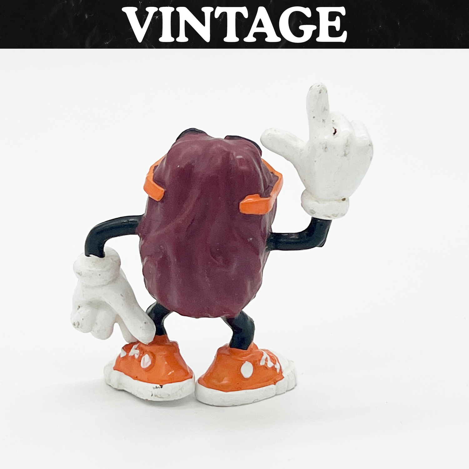 Vintage California Raisins Pointing Orange PVC Figure