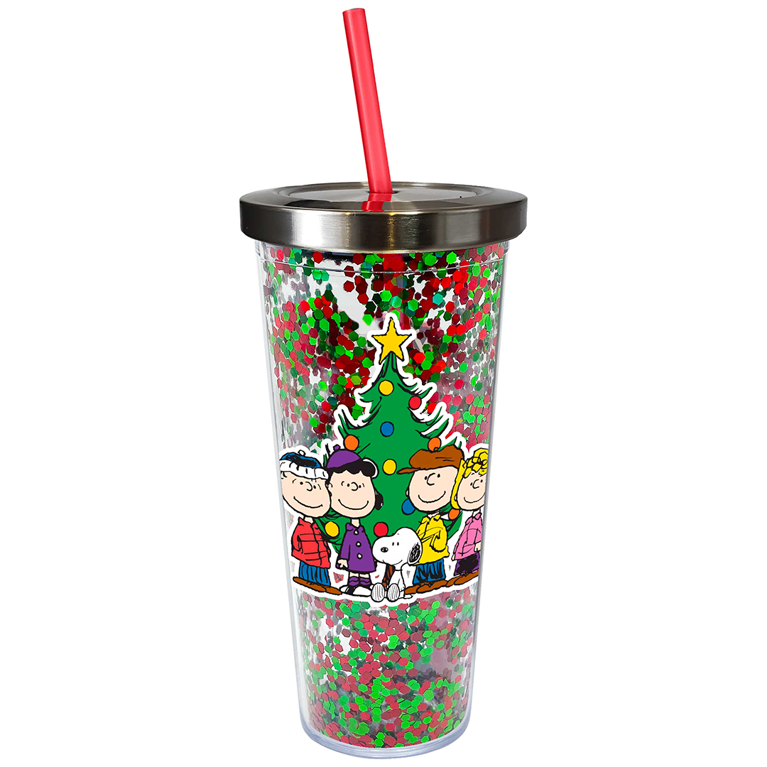 Peanuts A Charlie Brown Christmas Glitter Cup