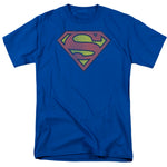 DC/RETRO SUPES LOGO DISTRESSED Superman T-Shirt in Black