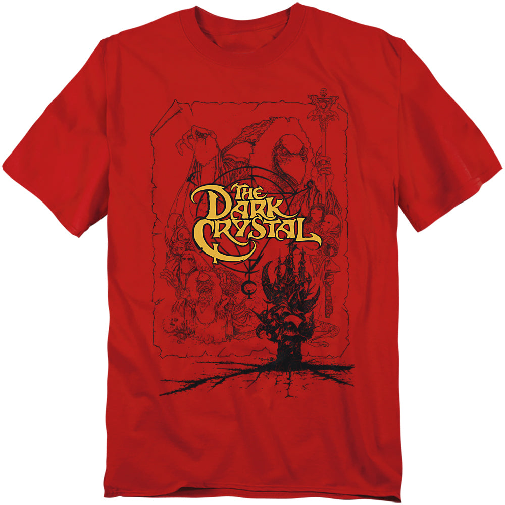 Vintage The Dark Crystal Red Sketch Poster T-Shirt