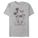 Men's Disney Disney Mickey Mouse and Friends Retro Mickey Mouse Sketch T-Shirt