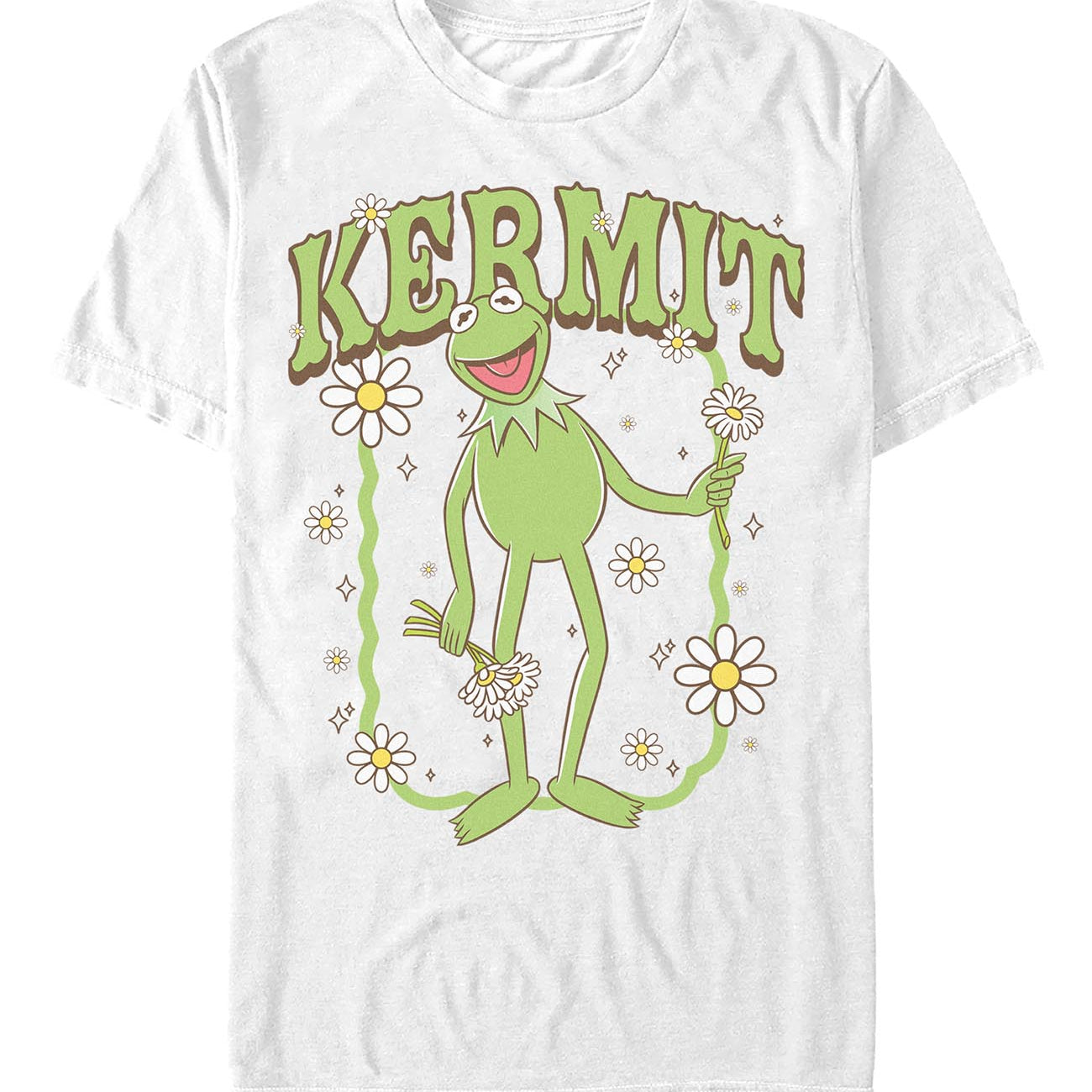 Muppets KERMIT LUCK AND FLOWERS Muppets graphic t-shirt