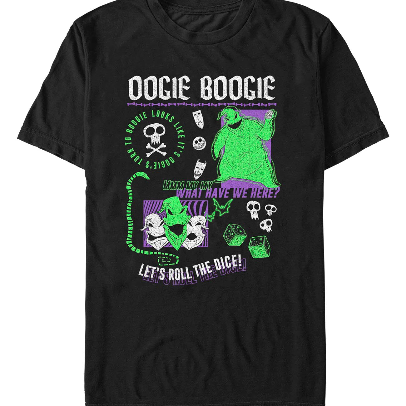 officially licensed The Nightmare Before Christmas Oogie Boogie Multi Hit T-Shirt tee