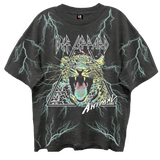 Def Leppard Animal All Over Print Vintage Black T-Shirt