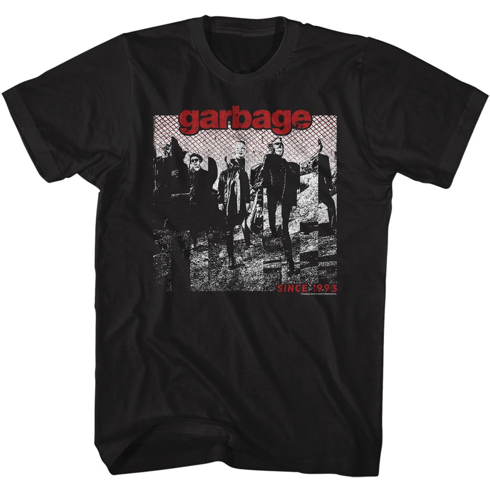 officially licensed Garbage 1993 Black T-Shirt tee