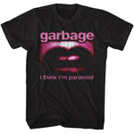 officially licensed Garbage Paranoid Mouth Black T-Shirt tee